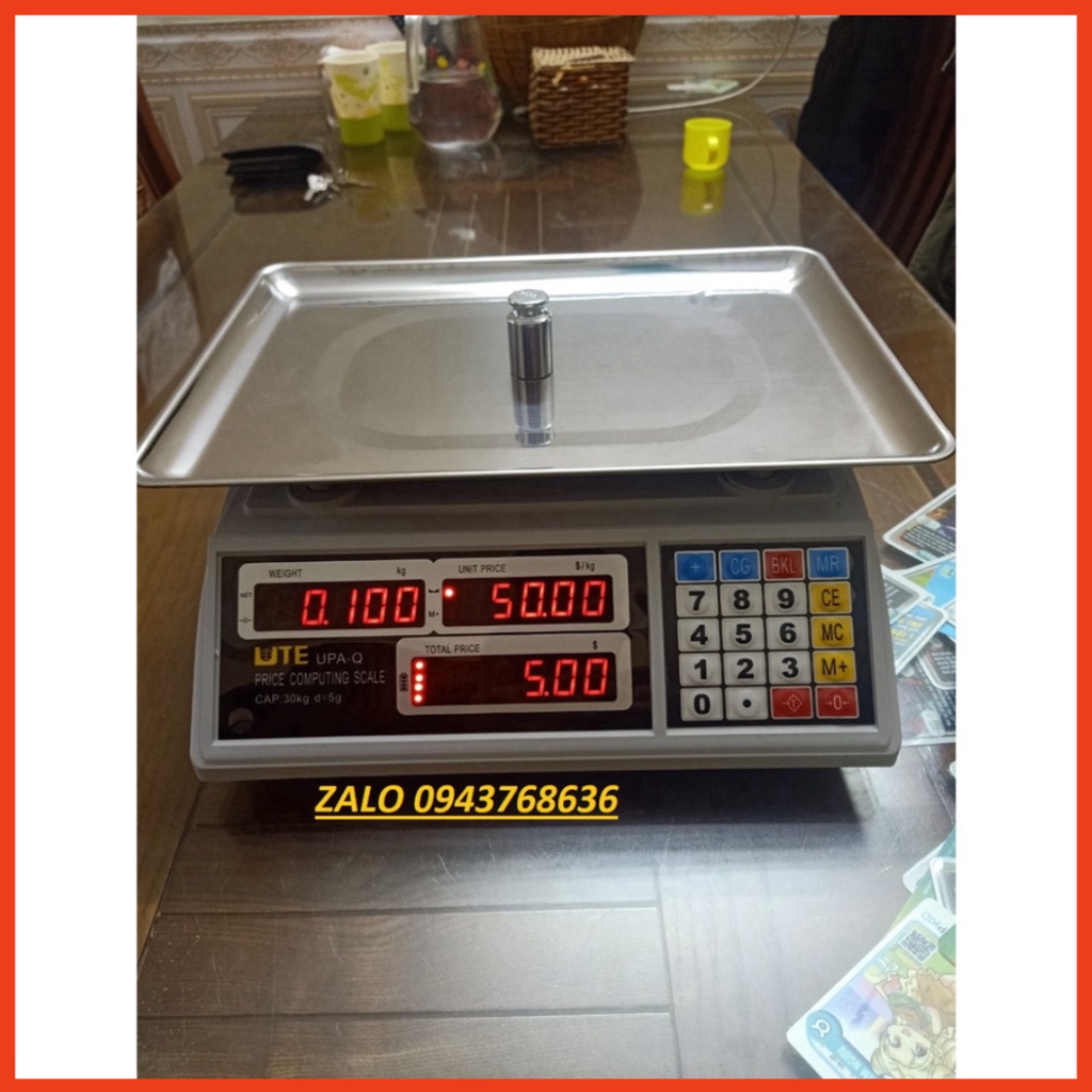 Cân Điện Tử Tính Tiền UTE UPA - Q 30kg/5g - 2 Mặt Đồng Hồ Hiển Thị Trước Sau Sản Phẩm Tốt