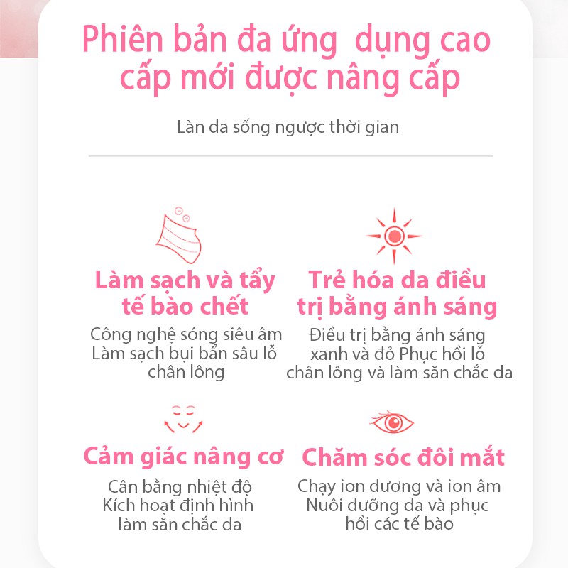 Dụng cụ làm đẹp gia đình - Máy massage ion âm và ion dương - Máy massage mặt cầm tay - dụng cụ rửa mặt nam và nữ