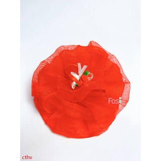 Cột Tóc Hoa Voan Cho Bé - Đỏ