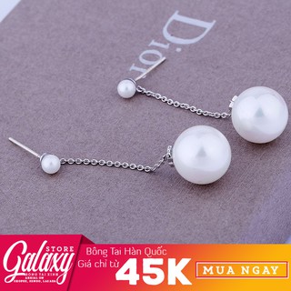 Bông Tai nữ Thái Lan dáng dài viên châu