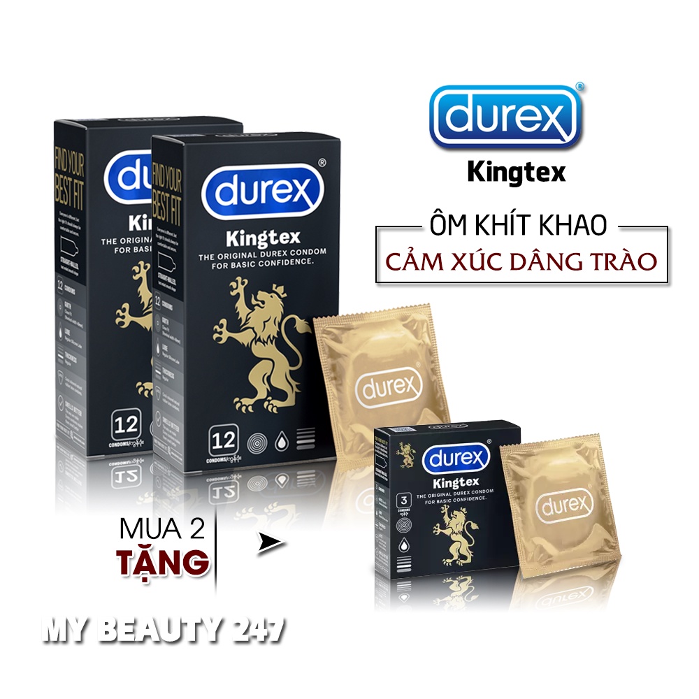Bao Cao Su Durex Kingtex - Bcs Siêu Mỏng ,Có Chất Kéo Dài Thời Gian Q.Hệ Giúp Thăng Hoa Cảm Xúc Bảo Vệ An Toàn Cho Bạn