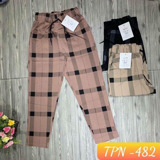 [Mã FAMAYWA giảm 10K đơn 50K] Quần Baggy đũi xước kẻ cao cấp_Mã 045 | BigBuy360 - bigbuy360.vn