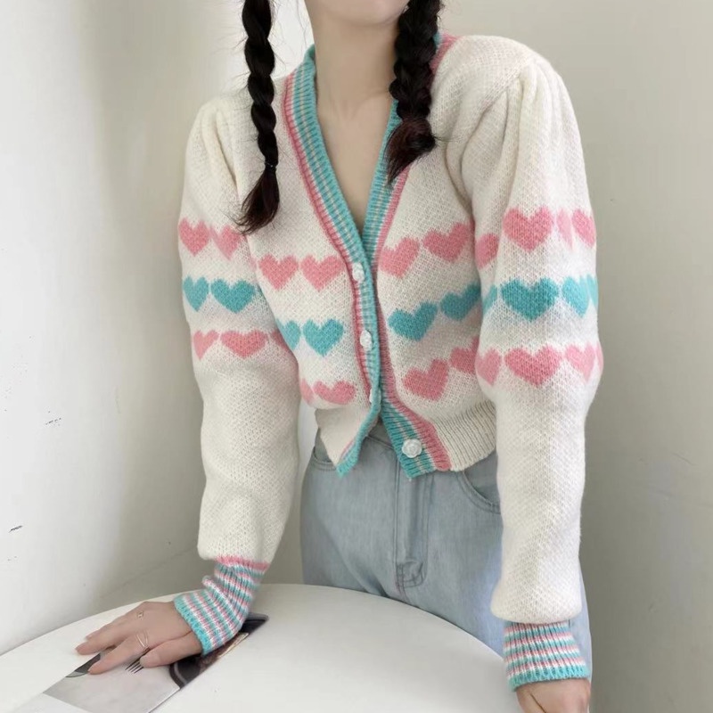 Áo cardigan dệt kim tay dài phong cách Hàn Quốc