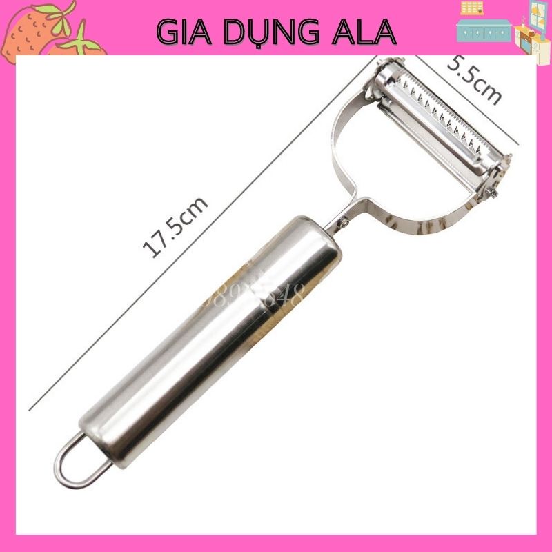 Nạo Rau Củ Hoa Quả Inox Đa Năng, Dụng Cụ Bào Rau Củ Bào Sợi 3 Trong 1 Siêu Tiện Lợi Nhà Bếp