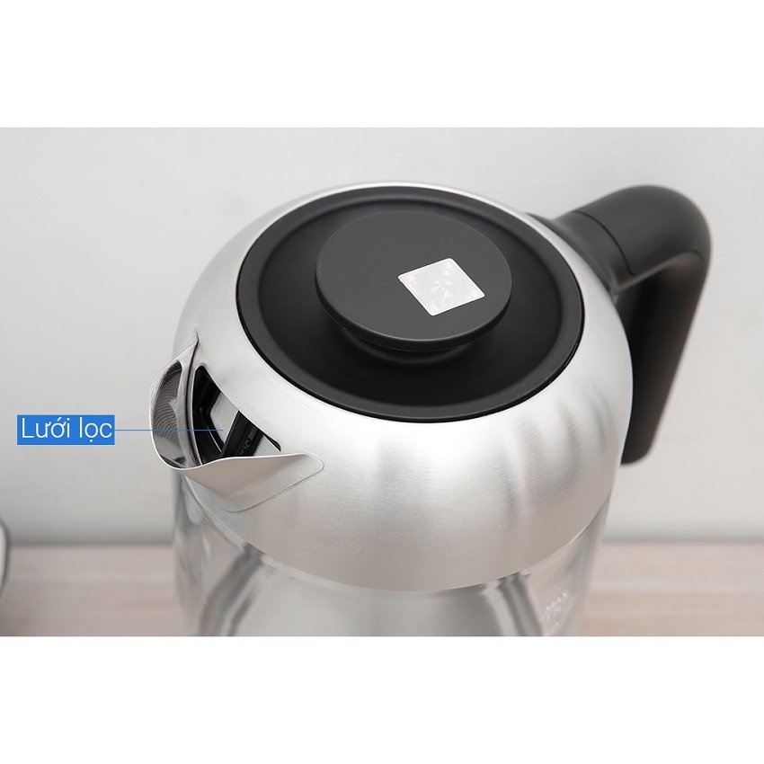 Bình đun siêu tốc thủy tinh PHILIPS 1.7 lít HD9339 /80- Hàng Chính Hãng