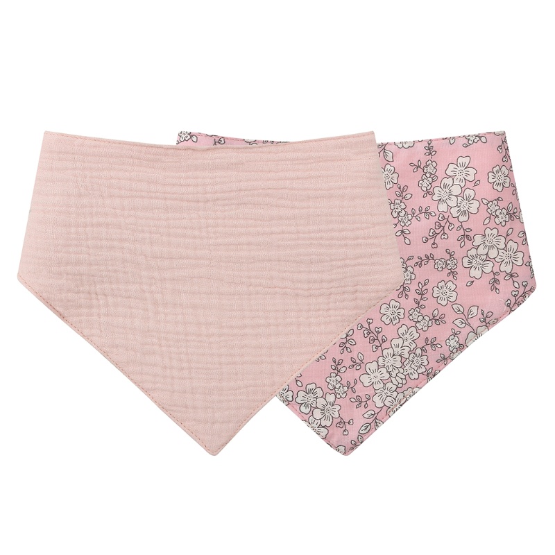 Yếm Ăn Cotton Mềm Mại Thấm Hút Mồ Hôi Hai Mặt Dành Cho Em Bé