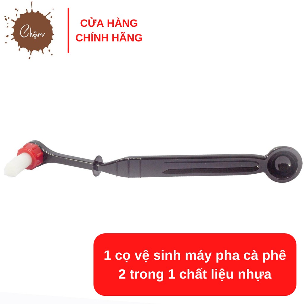 Cọ vệ sinh máy pha cà phê 2 trong 1 chất liệu nhựa