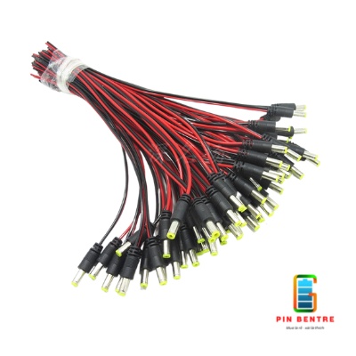 Dây nguồn DC 5.5x2.1 lõi đồng đầu đực và đầu cái
