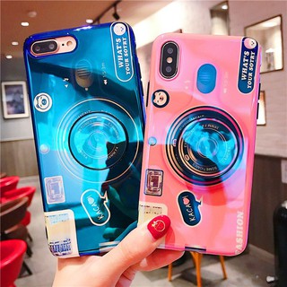 Samsung Galaxy J2 J5 J7 j4 j6 Plus Prime J2 Pro A6 A7 A8 A9 2018 Blue Ray Camera Design Stand Phone Cases Holder
