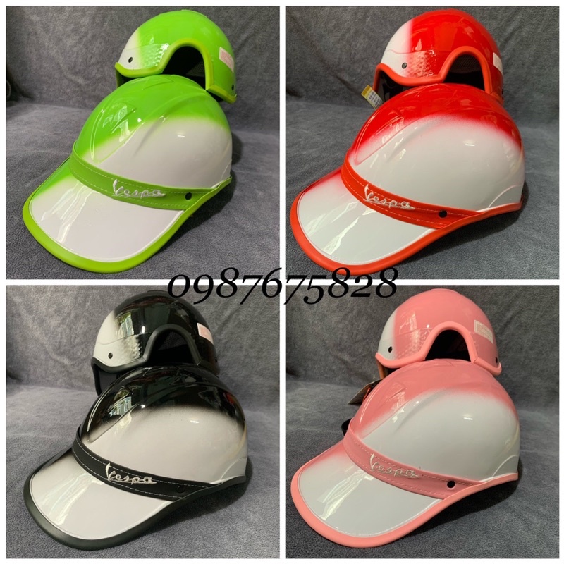 XẢ KHO nón bảo hiểm kết đai da vespa R cho Nam vs Nữ