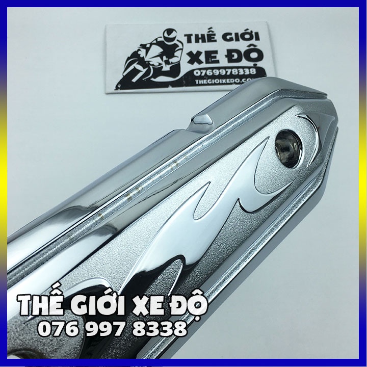 Ốp pô Air Blade 2011 - 2012 xi mạ crom - đồ chơi phụ kiện trang trí xe AB đầu bò