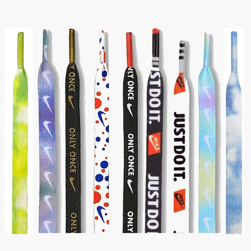 Dây giày dẹt màu gradient cá tính cho air force one af1aj1 ​​Giày thể thao vải canvas thời trang cho nam và nữ