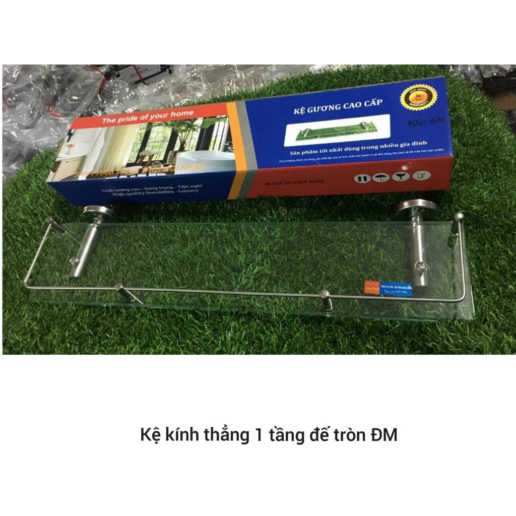 KỆ KÍNH PHÒNG TẮM 1 TẦNG, LAN CAN KÍN CÓ CHÂN TRÒN, VUÔNG VÀ KHÔNG CHÂN SUS 201, SUS 304