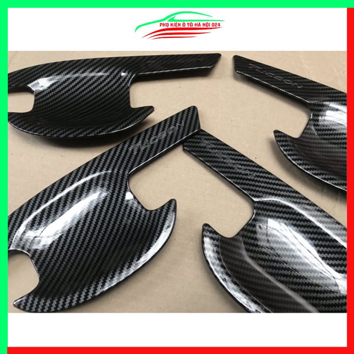 Ốp tay hõm Tucson 2016-2021 vân Carbon chống trầy bảo vệ cửa xe ô tô