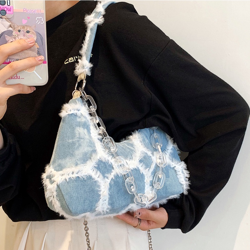 Túi Xách JASMIN NOIR Đeo Chéo Họa Tiết Sọc Caro Thời Trang Cho Nữ