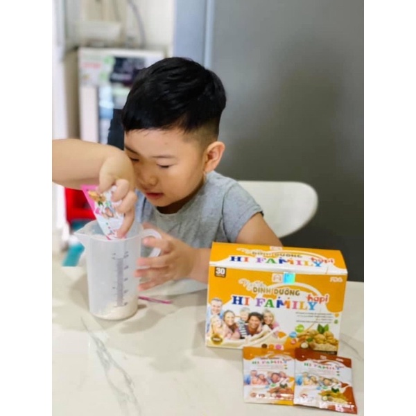 10 Gói Lẻ Vị Dâu Ngũ Cốc Dinh Dưỡng Hi Family - Hapi (Babyplus) Mẹ Bầu Và Lợi Sữa Sau Sinh  ,Cho Cả Bé Và Cả Gia Đình