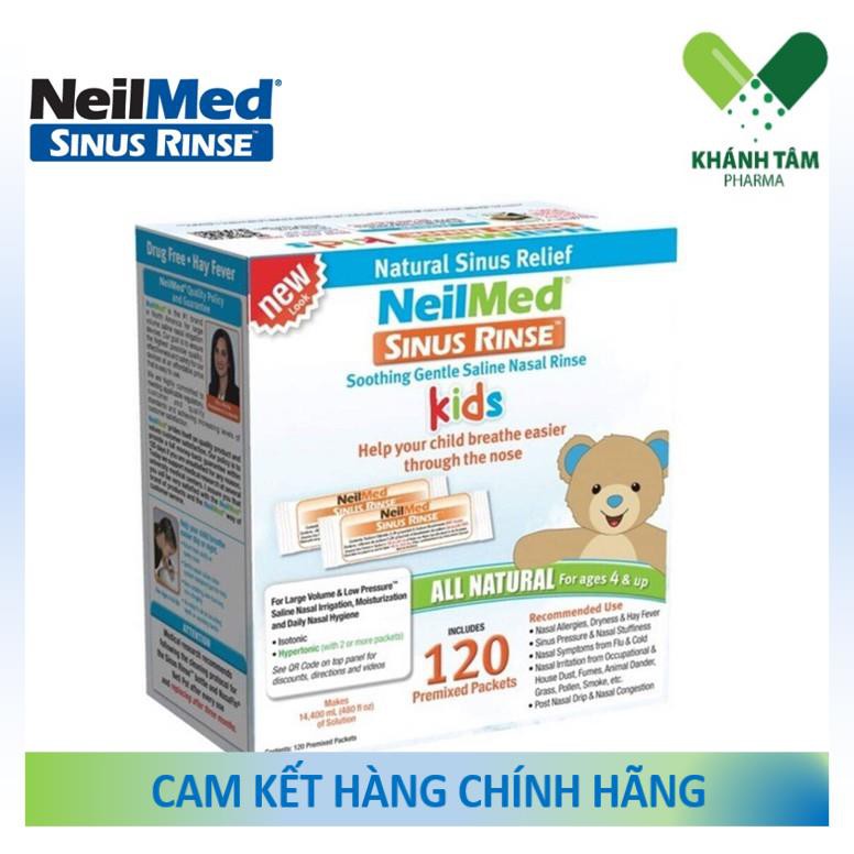 Hộp 120 gói muối rửa mũi trẻ em NeilMed Sinus Rinse Pediatric 120 sachets!