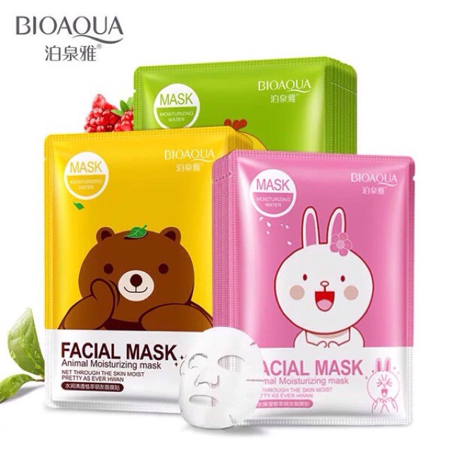 Mặt nạ gấu thỏ vịt Bioaqua nội địa Trung