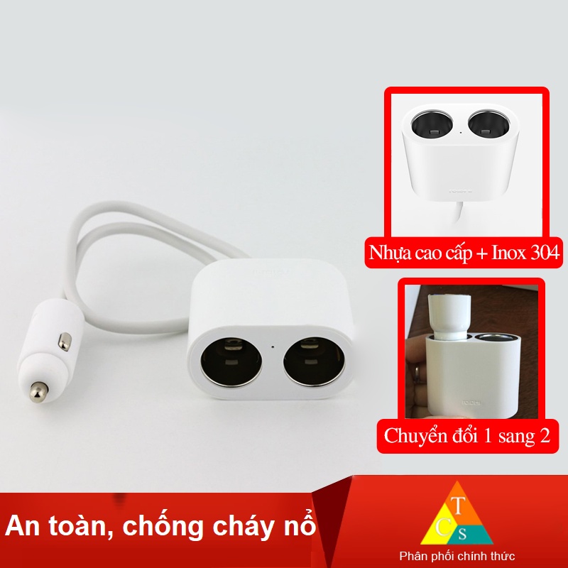 Bộ chuyển đổi từ 1 cổng sạc xe hơi ra 2 cổng sạc Xiaomi Roidmi