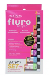 Màu acrylic dạ quang mont marte fluro tuýp 18ml 🐻🌸