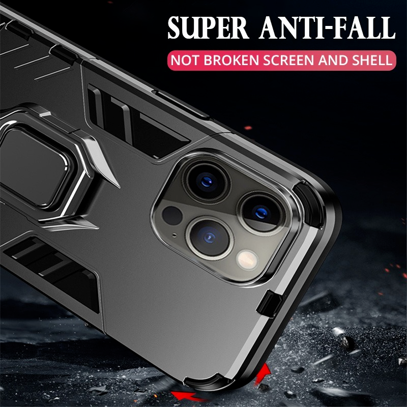 Iron Man Xiaomi Phone Case For Redmi Note 8T 8A 8 7S 7A 7 6 Pro 5 Plus 4X 4 Magnetic Metal Ring Kickstand PC+Silicone Anti Shockproof Protective Cover