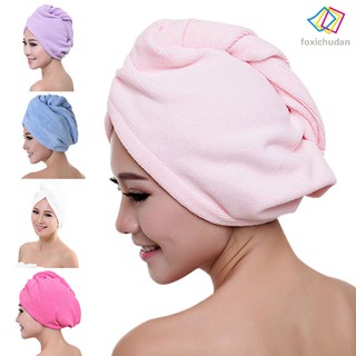 FCD 1/4pcs Women Quickly Dry Hair Hat Microfiber Shower Cap Strong Water Absorb Drying Towel