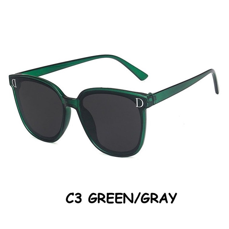 (AIMURUSI) COD Kính Mát Gọng Vuông Bản Lớn Phong Cách Retro Thời Trang Unisex