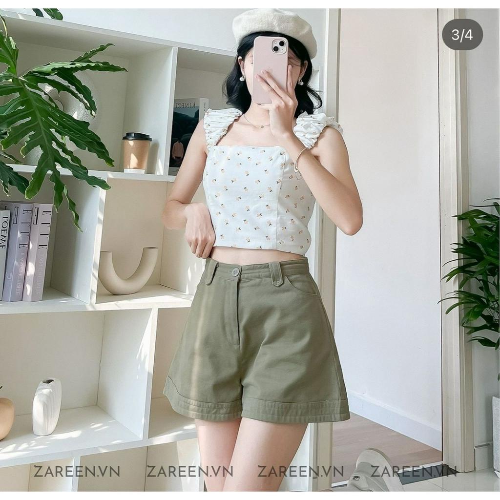 Quần short nữ ống rộng chất kaki siêu hack dáng - 247store.vn - Quan6916/P0K41
