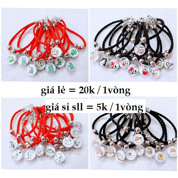 Set 10 vòng tay hình hoạt hình dễ thương