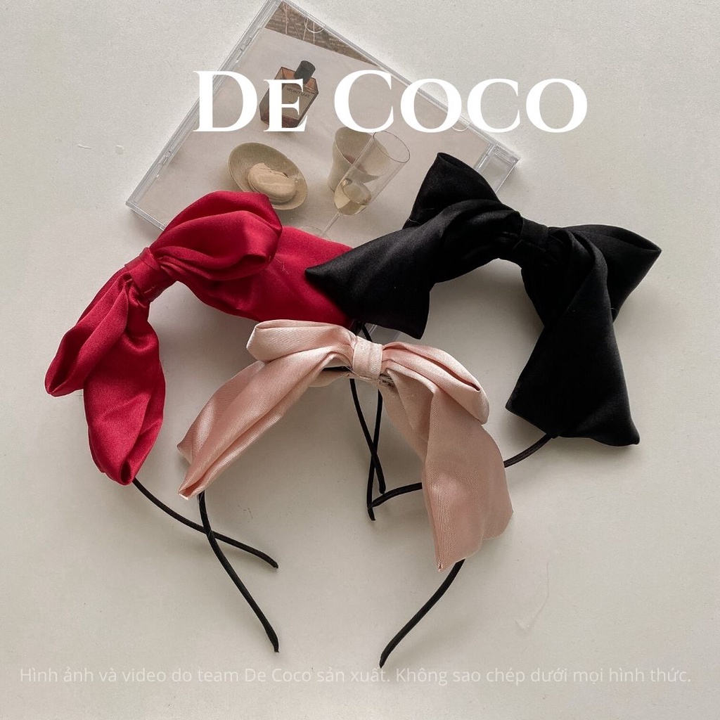 Bờm nơ lụa satin Naomi De Coco decoco.accessories