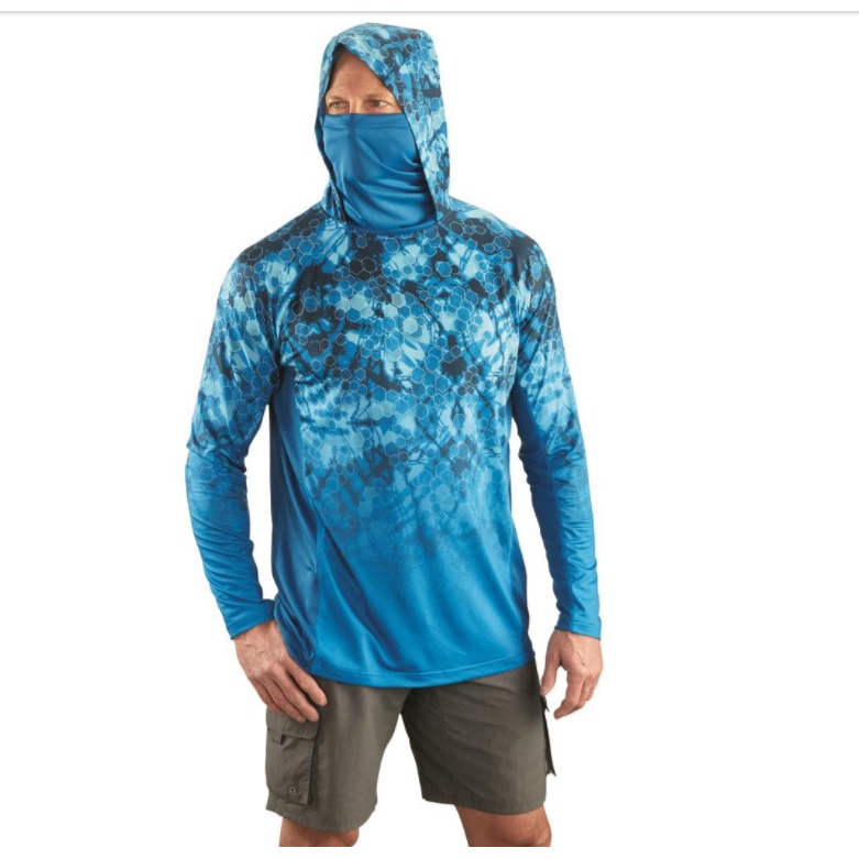 Áo Thun Nam Khối Lượng Nhẹ Làm Mát LS Câu Cá UPF40 USA Size M-3XL