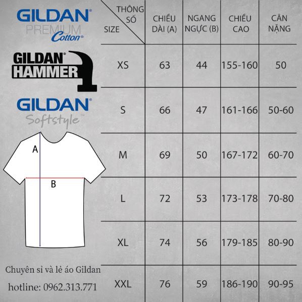 Áo thun Mỹ Gildan Softstyle 100% cotton
