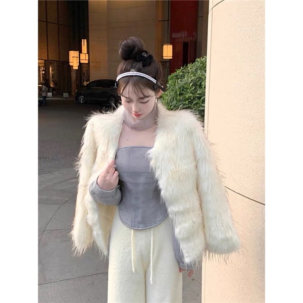 𝐂𝐎́ 𝐒𝐀̆̃𝐍. Áo Lông Điểm Sợi Giả Lông Cáo