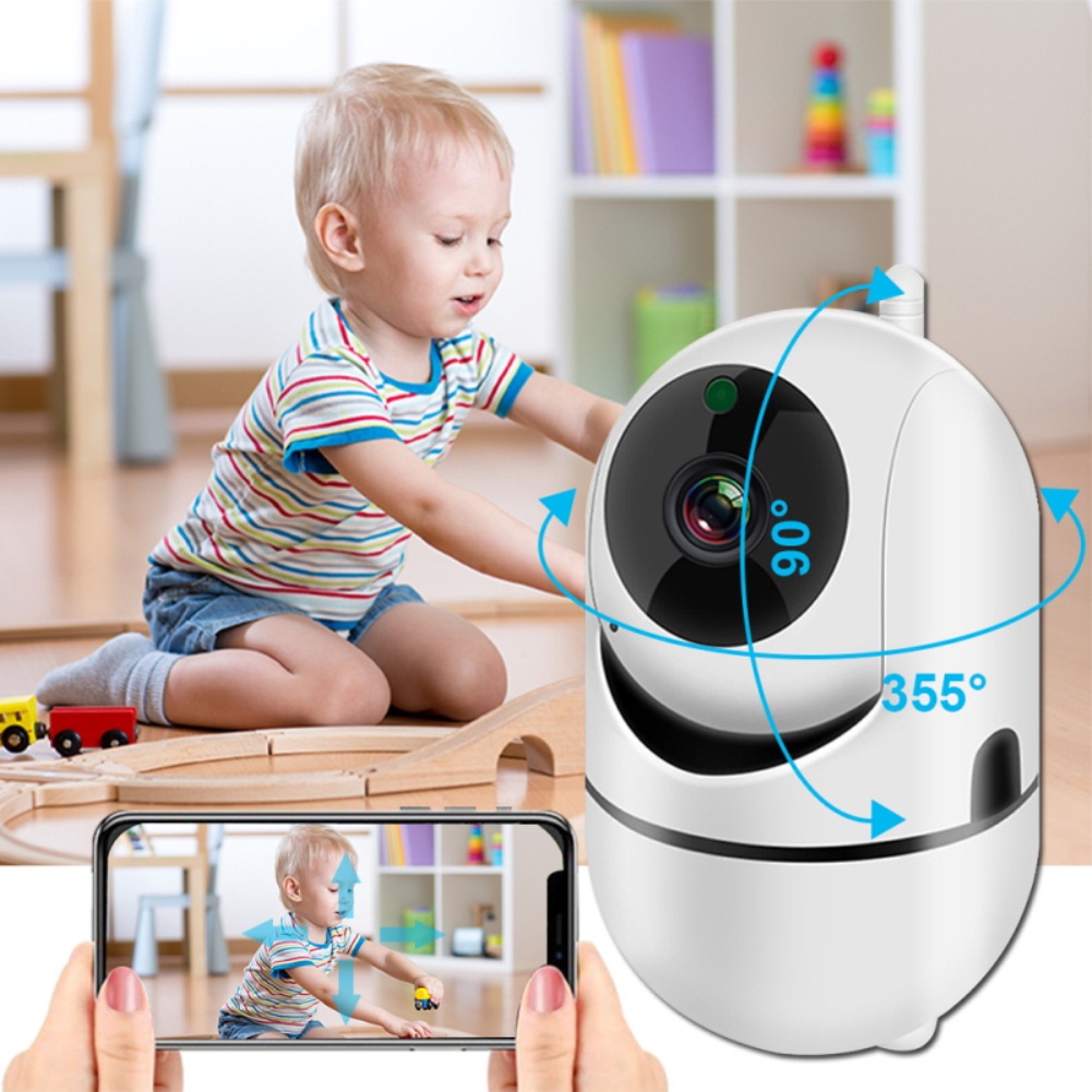 1080P HD Bé Màn Hình Nhà Thông Minh Khóc Báo Động Camera Giám Sát Mini Wifi An Ninh Video Giám Sát IP Camera