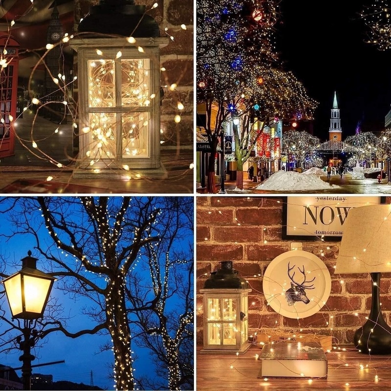 Đèn đom đóm,dây đèn led trang trí,RGB năng lượng mặt dây đèn 7M 10M 22M đèn trang trí năng lượng mặt trời Trời Chống Thấm Nước