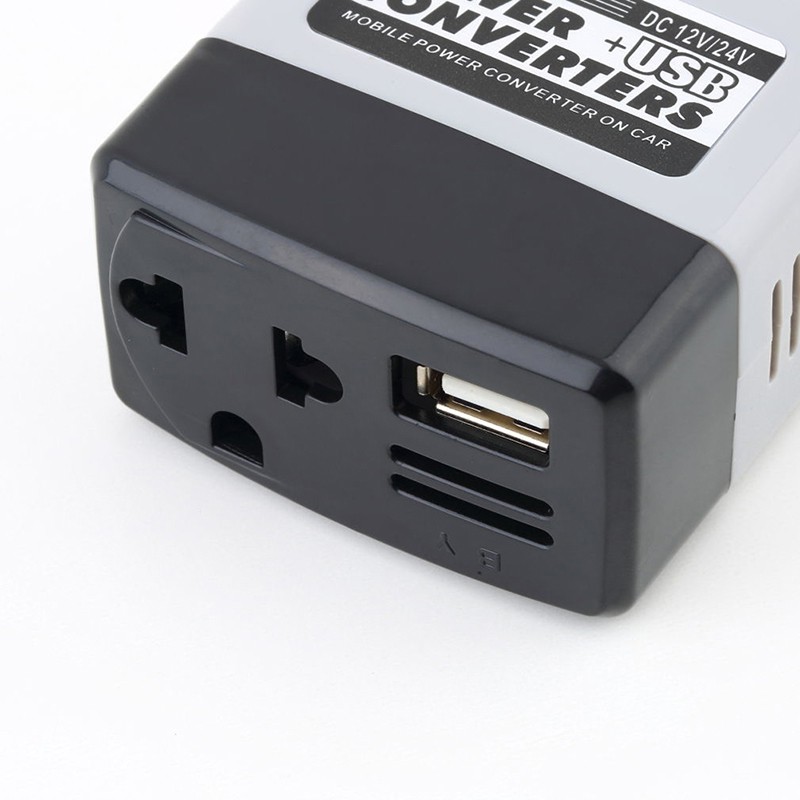 Bộ Chuyển Đổi Nguồn Điện DC 12V / 24V Sang AC 220V Cho Xe Hơi