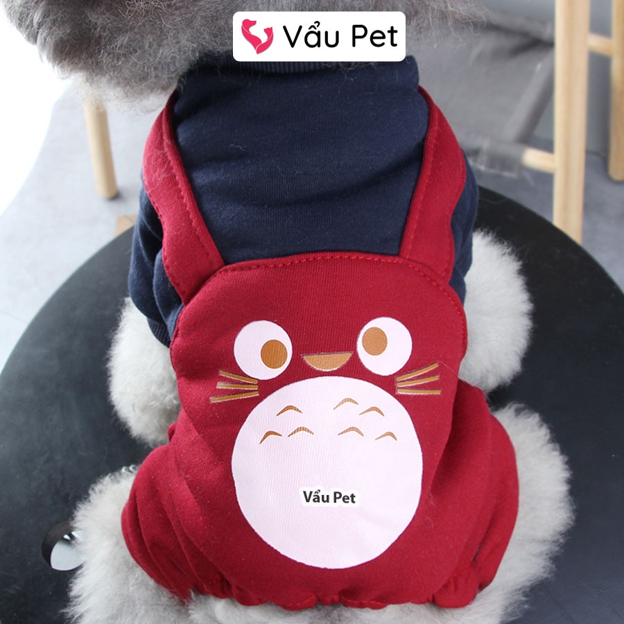 Áo cho chó mèo Bộ yếm totoro - Quần áo cho chó poodle, con, lớn, mèo, thú cưng Vẩu Pet Shop