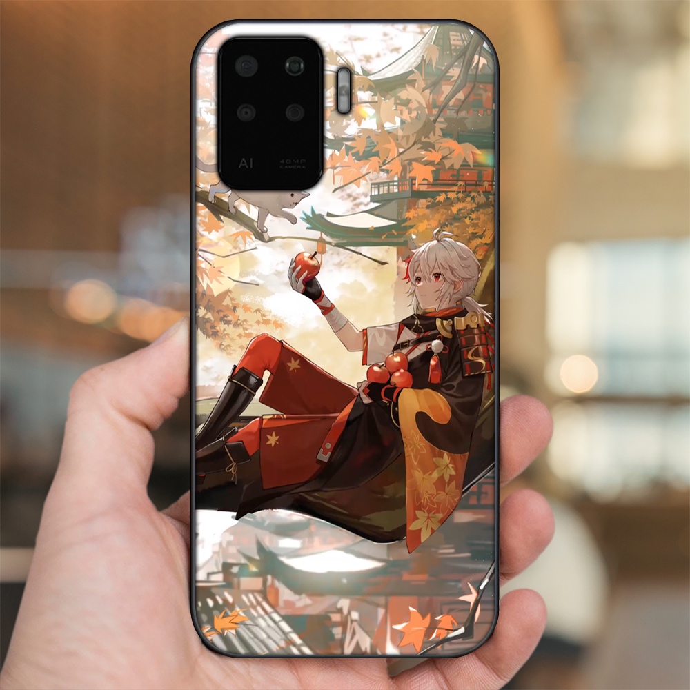 Ốp lưng Oppo A94 viền đen in hình Kazuha Genshin Impact