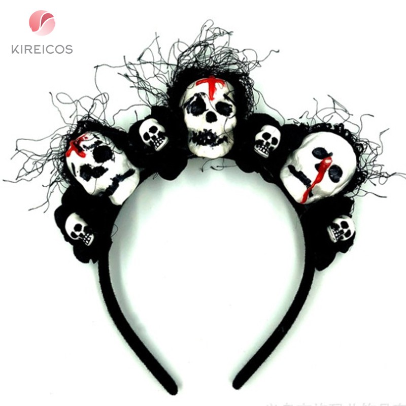 Cài Tóc Đầu Lâu Đủ Mẫu Halloween Cực Hot Tông Đen