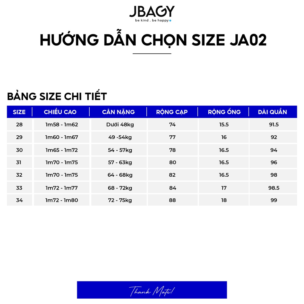 Quần âu nam Hàn Quốc ống côn dáng slimfit năng động thương hiệu JBAGY - JA02