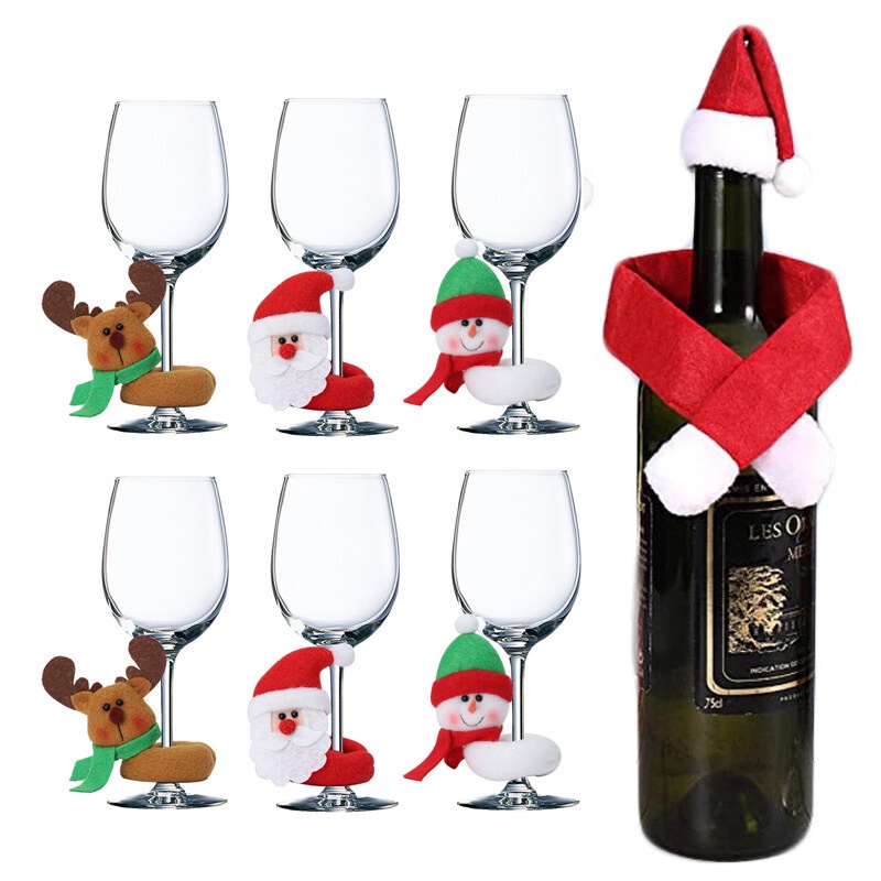 [Giáng Sinh Đặc Biệt] [Trang Trí Ly Rượu Vang] [Merry Christmas]