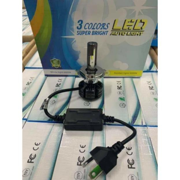 ĐÈN PHA LED T6 3 MÀU SÁNG GẮN OTO XE MÁY