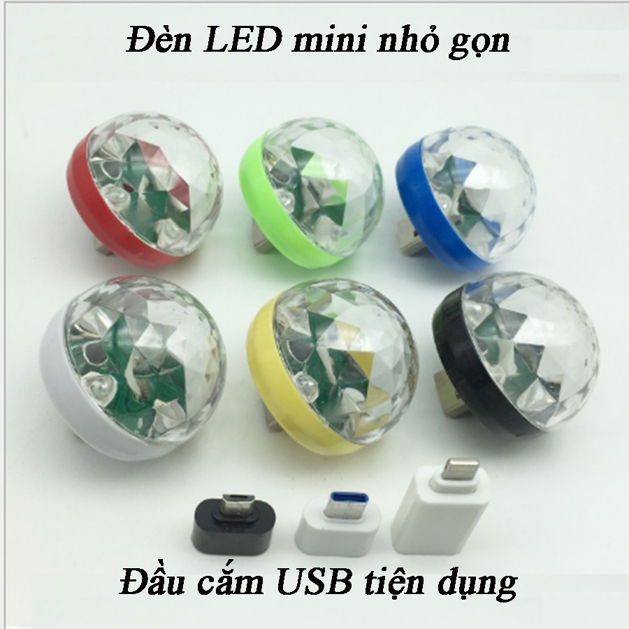 ĐÈN LED USB CẢM ỨNG NHẠC KÈM ĐẦU NỐI