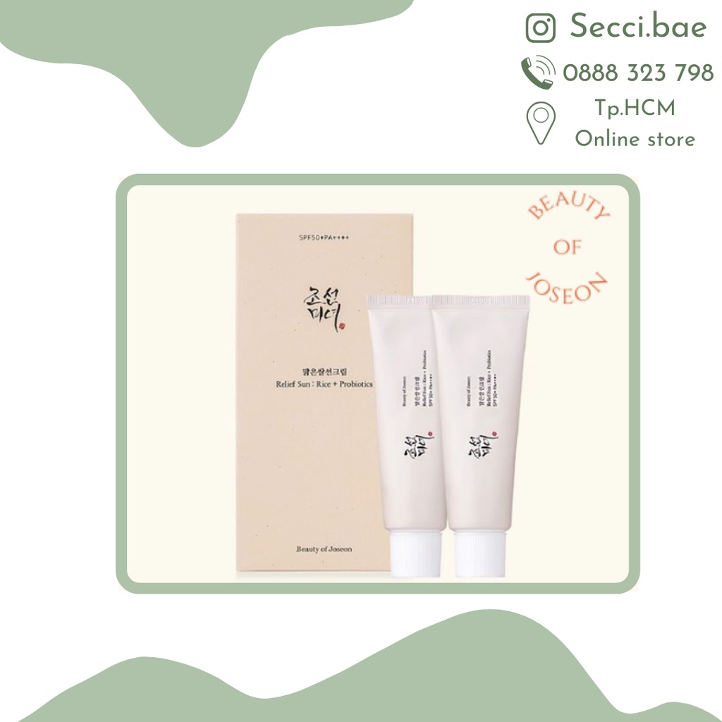 Chống nắng hoá học BOJ Beauty Of Joseon Relief Sun : Rice + Probiotics (SPF50+ PA++++) 50ml