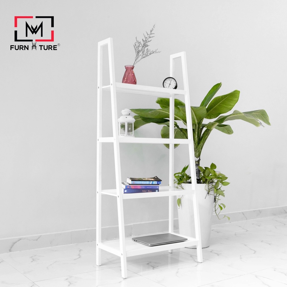 Nowship hcm - Kệ sách gỗ đa năng 4 tầng nhiều màu thương hiệu MW FURNITURE