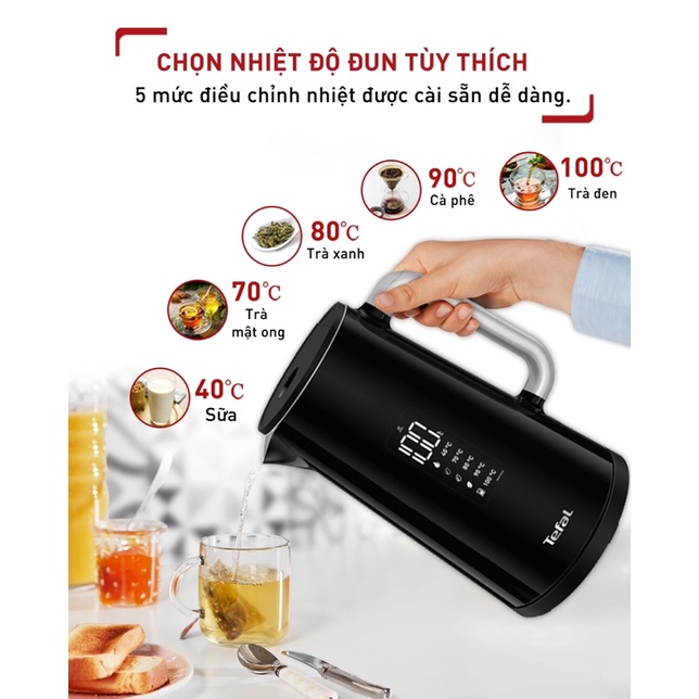 Bình đun siêu tốc Tefal Smart & Light KO850810 1.7L