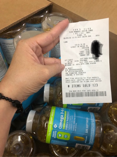 Viên uống Member's Mark Omega 3-6-9 Supports Heart Health 325 viên của Mỹ omega 369 | Thế Giới Skin Care