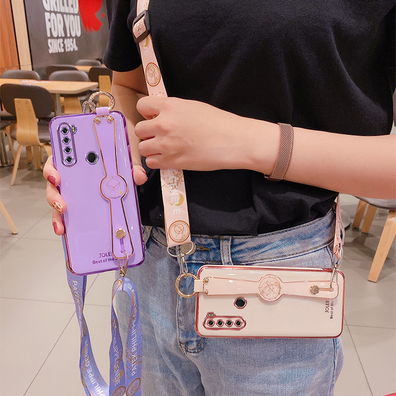 Ốp điện thoại có vòng đeo tay + dây cho Xiaomi Redmi Note 8 7 5 Pro Redmi 8A 7 7A 8 5 Plus Mi 8 SE 8 Lite CC9e CC9 Pro