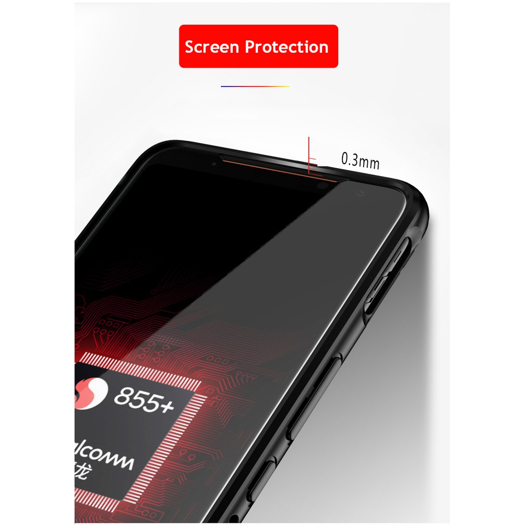 Ốp điện thoại silicone mềm mỏng mặt nhám chống sốc cho Asus ROG 2 3 ROG Phone II