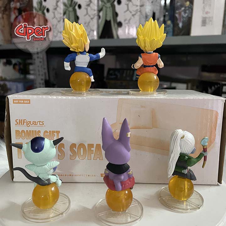 Bộ 5 nhân vật Dragon Ball ngồi trên ngọc - Figure Action Dragon Ball